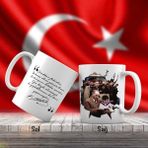 Asilmeydan Mustafa Kemal Atatürk Küçük Kıza Kitap Okuyor - Atatürk'ün Sözleri -Kupa Bardak