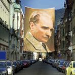 Asilmeydan Mustafa Kemal Atatürk Portre Cephe Poster Bayrak -400X600CM -4x6 Metre - Renkli