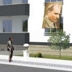 Asilmeydan Mustafa Kemal Atatürk Yan Portre Cephe Poster Bayrak 150 x 225 cm