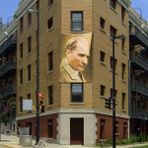 Asilmeydan Mustafa Kemal Atatürk Yan Portre Cephe Poster Bayrak -200X300CM -2x3 Metre - Renkli