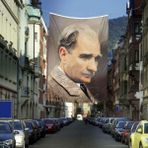 Asilmeydan Mustafa Kemal Atatürk Yan Portre Cephe Poster Bayrak 400 x 600 cm