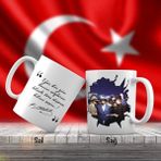 Asilmeydan Mustafa Kemal Atatürk'ün renkli Fotoğrafı - Atatürk'ün Sözleri -Kupa Bardak