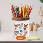 Asilmeydan Sevimli Küçük Kediler Ahşap Seramik Kalemlik - 1196-455 - Renkli