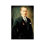 Asilmeydan Şık Takım Elbiseli Sivil Gazi Mustafa Kemal Atatürk Poster Bayrak 100 x 150 cm