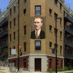 Asilmeydan Sivil Mustafa Kemal Atatürk Cephe Poster Bayrağı - 2x3 Metre - Renkli