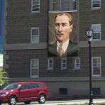 Asilmeydan Sivil Mustafa Kemal Atatürk Cephe Poster Bayrak- 300X450CM - 3 x 4,5 Metre - Renkli