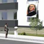 Asilmeydan Sivil Mustafa Kemal Atatürk Portre Cephe Poster Bayrak -1,5x2,25 Metre - Renkli