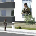 Asilmeydan Sivil Mustafa Kemal Atatürk Poster Cephe Bayrağı - 1,5x2,25 Metre - Renkli