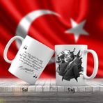 Asilmeydan Sivil Siyah Beyaz Mustafa Kemal Atatürk - Atatürk'ün Sözleri -Kupa Bardak
