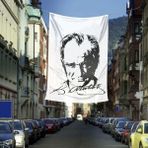 Asilmeydan Siyah-Beyaz Raşel Mustafa Kemal Atatürk Silüeti Poster Dış Cephe Bayrak -400X600CM -4X6METRE - Renkli
