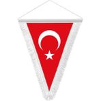 Asilmeydan Türkiye Cumhuriyeti Tc Hatıra Üçgen Flama Bayrak 20x30 cm Tekil Ürün Kırmızı