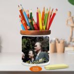Asilmeydan Ulu Önder Mustafa Kemal Atatürk Ahşap Seramik KALEMLIK-ATATURK_05 - Renkli