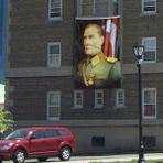 Asilmeydan Üniformalı Gazi Mustafa Kemal Atatürk Poster Cephe Bayrak - 300X450CM - Renkli
