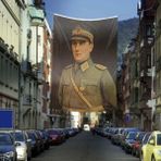 Asilmeydan Üniformalı Gazi Mustafa Kemal Atatürk Poster Cephe Bayrak-4x6 Metre - Renkli