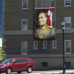 Asilmeydan Üniformalı Gazi Mustafa Kemal Atatürk Poster Dış Cephe Bayrak 3x4,5metre - Renkli