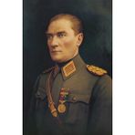 Asilmeydan Üniformalı Gazi Mustafa Kemal Atatürk Poster Dış Cephe Bayrak 400 x 600 cm