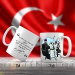 Asilmeydan Üniformalı Gazi Mustafa Kemal Atatürk ve Unutulmayan Sözleri -Kupa Bardak