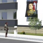 Asilmeydan Üniformalı Mustafa Kemal Atatürk Poster Cephe Bayrak -150X225CM - Renkli