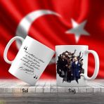 Asilmeydan Yürüyen Mustafa Kemal Atatürk - Atatürk'ün Sözleri -Kupa Bardak