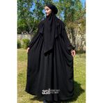 Asilnur Asil Ferace Sufle Peçe Takım Siyah - Standart