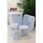 Asilplastik Dantel Banyo Seti Beyaz Beyaz Tek Ebat