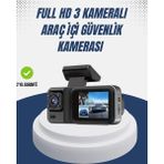 Asiltech 1080P Üç Kameralı Araç Kamerası Wi-Fi Destekli Park Modu ve G-Sensörlü