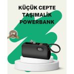 Asiltech 2000MAH Mini Powerbank Dahili Konektörlü Pd 20W