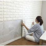 Asiltech 3D Tuğla Desenli Kendinden Yapışkanlı Duvar Paneli 58X38 cm - Çok Renkli