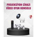 Asiltech Kablosuz Mini Projeksiyon Cihazı Oyun ve Film Için Taşınabilir Ev Sineması - Çok Renkli