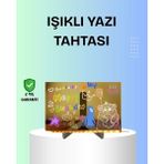 Asiltech LED Işıklı Renkli Tahta 2 Adet Çok Renkli Akrilik Eğlenceli Yazı Aracı