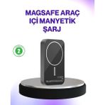 Asiltech Mıknatıslı Magsafe Uyumlu Araç Tutucu Kablosuz Şarj Destekli