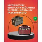 Asiltech Nostaljik Radyo Görünümlü Bluetooth Hoparlör – Fm/am Yayın, Kablosuz Bağlantı, Şarj Edilebilir - Çok Renkli