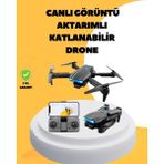 Asiltech Wifi Fpv Canlı Görüntü Aktarımlı 4K Kameralı Katlanabilir Drone Modeli - Çok Renkli