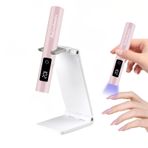 Asimebesty Jel Çiviler için UV Işığı, Mini UV Tırnak Lambası Standlı Elde Tutulur, Taşınabilir Küçük LED Tırnak Lambası Kurutucu, Hızlı Kürleme için 3 Zamanlayıcılı Şarj Edilebilir Akülü UV Işık Çivi