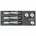 Asimeto AS-208 50-63 mm 62-75 mm 75-88 mm ve 87-100 mm Üç Nokta Temaslı Dijital İç Çap Mikrometre Seti