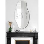 Asimetrik 75x40 Cm Konsol Aynası, Dresuar Aynası, Tuvalet Aynası, Holl Aynası, Banyo Aynası 75 X 40 Beyaz