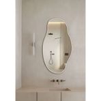 Asimetrik 90x50 Konsol, Dresuar, Tuvalet Aynası 1.kalite Şişecam Ayna 90 X 50 Beyaz 110324001 Beyaz