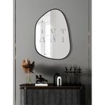 Asimetrik Ayna 75x55 Cm Konsol Aynası, Dresuar Aynası, Duvar Aynası, 1.kalite Şişecam Ayna 75 X 55 Siyah