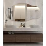 Asimetrik Ayna, Banyo Aynası, Asimetrik Boyayna, Duvar Aynası, Holl Aynası 90x50 cm
