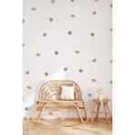 Asimetrik Soft Renkli Puantiyeler Duvar Cam Dolap Sticker Seti Dekoratif Sticker Folyo Mat Görünüm - Kahverengi - 30 x 120 cm