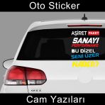 Asiret Paket Cam Yazilari Sticker Turkce