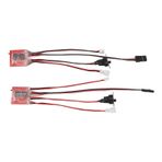 Asixxsix 2 Adet 30A Fırçalanmış ESC Elektronik Hız Kontrol Cihazı Eksenel SCX24 1/24 Için Frenli, Wltoys K969 1/24, Çift Motor Kontrolü, RC Mikro Fırçalanmış ESC