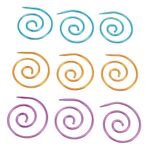 Asixxsix Spiral Kablo Örgü İğnesi, 9 Adet Metal Yuvarlak Örgü İğnesi Saklama Kutulu Pratik Kablo İğnesi Şal İğnesi, Çok Amaçlı El Yapımı Örgü Aleti