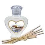 Aşk-I Sermest Toptan Çilekli Sakız Aromalı Bambu Çubuklu Oda Kokusu Reed Diffuser Ortam Kokusu Parfüm, Kalp Şişe, 60 Ml, 10 Adet