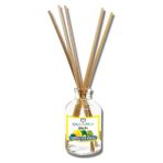 Aşk-I Sermest Toptan Limon Aromalı Bambu Çubuklu Oda Kokusu Reed Diffuser Ortam Kokusu Parfüm, Oval Şişe, 50 Ml , 5 Adet