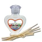Aşk-I Sermest Toptan Misk-İ Osmanlı Çiçek Aromalı Bambu Çubuklu Oda Kokusu Reed Diffuser Ortam Kokusu Parfüm, Kalp Şişe, 60 Ml, 10 Ad