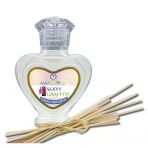 Aşk-I Sermest Toptan Sexyy Grafitti Çiçek Aromalı Bambu Çubuklu Oda Kokusu Reed Diffuser Ortam Kokusu Parfüm, Kalp Şişe, 60 Ml, 10 Ad