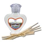 Aşk-I Sermest Toptan Şimal Cennet Çiçek Aromalı Bambu Çubuklu Oda Kokusu Reed Diffuser Ortam Kokusu Parfüm, Kalp Şişe, 60 Ml, 10 Adet