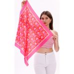 Aşk Kalpleri Model Fular Bandana Şal Estascarf 70X70 cm - Renkli