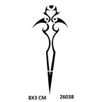 Aşk Kılıcı Hançer Yapışkanlı Stencil Süsleme Ve Boyama Kalıbı